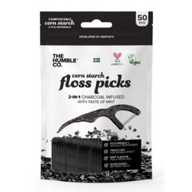 Humble Organik Kürdanlı-Charcoal 50'li Diş İpi
