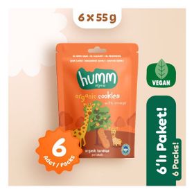 Humm 55 gr Organik Portakalli Kurabiye (6 adet)