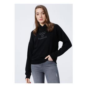 Hummel 5002734957 Hmldamine Hoodie Kapüşonlu Normal Kalıp Siyah Kadın Sweatshirt