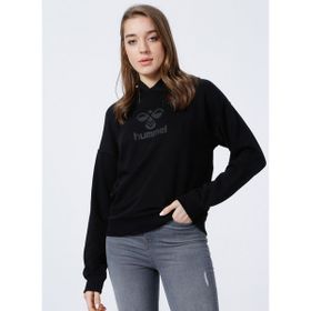 Hummel 5002734957 Hmldamine Hoodie Kapüşonlu Normal Kalıp Siyah Kadın Sweatshirt
