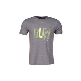 Hummel 911043-2007 Bisiklet Yaka Gri Erkek T-Shirt