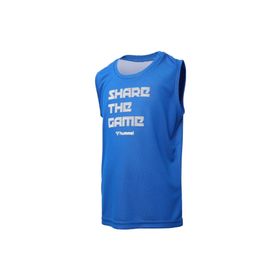 Hummel 911496-2104 Bisiklet Yaka Regular Fit Düz Mavi Erkek Çocuk Atlet
