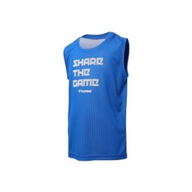 Hummel 911496-2104 Bisiklet Yaka Regular Fit Düz Mavi Erkek Çocuk Atlet