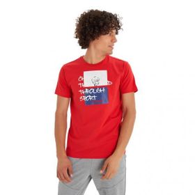 Hummel 911532-1301 Hmlpointtal Kırmızı Erkek Günlük T-Shirt