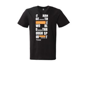 Hummel 911562-2001 Balder Bisiklet Yaka Baskılı Siyah Erkek T-Shirt