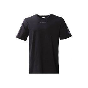 Hummel 911606-2001 Bisiklet Yaka Baskılı Siyah Erkek T-Shirt