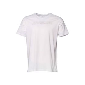 Hummel 911614-9001 Callum Bisiklet Yaka Baskılı Beyaz Erkek T-Shirt