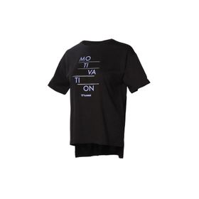 Hummel 911628-2001 Bisiklet Yaka Baskılı Siyah Kadın T-Shirt