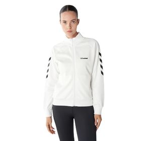 Hummel 921773-9003 Beyaz Dik Yaka Regular Fit Kadın Ceket