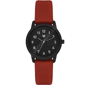 Hummel HM-3001IA-1 Kadın Siyah Kırmızı Kol Saati