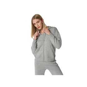 Hummel Hmlipomea Zip Hoodie 921694-2006 Gri 001 Kadın Günlük Sweatshirts
