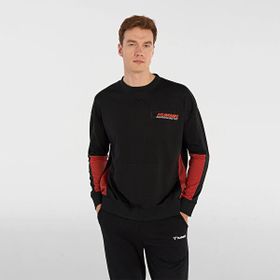 Hummel Vera Erkek Siyah Yuvarlak Yaka Sweatshirt