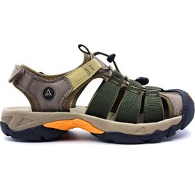 Humtto HM710445A Bej Haki Yeşil Burnu Kapalı Erkek Outdoor Trekking Spor Sandalet