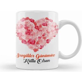 Humuts 0109 Sevgililer Günü Sevgiliye Hediye Kupa Bardak