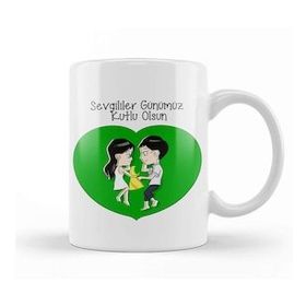 Humuts 0115 Sevgililer Günü Sevgiliye Hediye Kupa Bardak