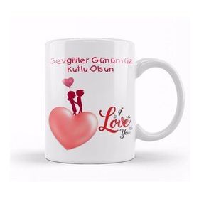 Humuts 020 Sevgililer Günü Sevgiliye Hediye Kupa Bardak