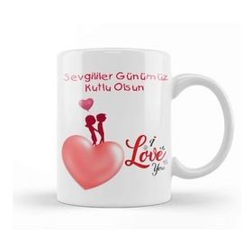 Humuts 020 Sevgililer Günü Sevgiliye Hediye Kupa Bardak