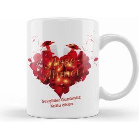 Humuts 0202 Sevgililer Günü Sevgiliye Hediye Kupa Bardak