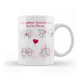 Humuts 0204 Sevgililer Günü Sevgiliye Hediye Kupa Bardak