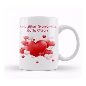 Humuts 0206 Sevgililer Günü Sevgiliye Hediye Kupa Bardak