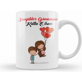 Humuts 022 Sevgililer Günü Sevgiliye Hediye Kupa Bardak