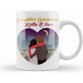 Humuts 0222 Sevgililer Günü Sevgiliye Hediye Kupa Bardak