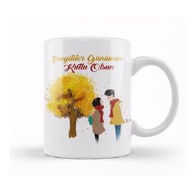 Humuts 0227 Sevgililer Günü Sevgiliye Hediye Kupa Bardak