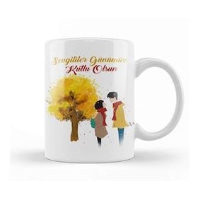 Humuts 0227 Sevgililer Günü Sevgiliye Hediye Kupa Bardak