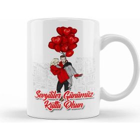 Humuts 0248 Sevgililer Günü Sevgiliye Hediye Kupa Bardak