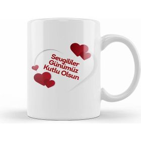 Humuts 033 Sevgililer Günü Sevgiliye Hediye Kupa Bardak