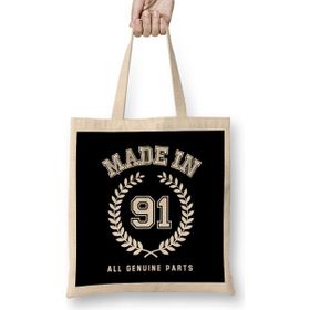 Humuts 1991 Made in 91 All Genuine Parts Bez Kadın Günlük Çanta