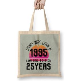 Humuts 1995 Birthday Gift - Made, Born In 1995 Gift - 25TH Year Old Birthday Gift Vintage Style Bez Kadın Günlük Çanta