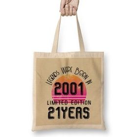 Humuts 2001 Birthday Gift - Made, Bborn In 2001 Gift - 21RD Birthday Gift Vintage Style Bez Çanta