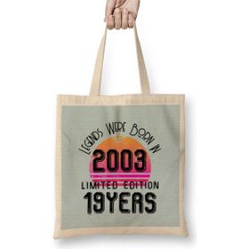 Humuts 2003 Birthday Gift - Made, Born In 2003 Gift - 19 Year Old Birthday Gift Vintage Style Bez Çanta