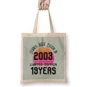 Humuts 2003 Birthday Gift - Made, Born In 2003 Gift - 19 Year Old Birthday Gift Vintage Style Bez Çanta