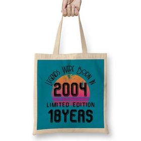 Humuts 2004 Birthday Gift - Made, Born In 2004 Gift - 18 Year Old Birthday Gift Vintage Style Bez Çanta