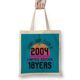 Humuts 2004 Birthday Gift - Made, Born In 2004 Gift - 18 Year Old Birthday Gift Vintage Style Bez Çanta
