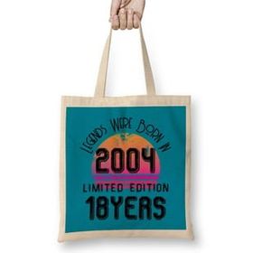 Humuts 2004 Birthday Gift - Made, Born In 2004 Gift - 18 Year Old Birthday Gift Vintage Style Bez Çanta