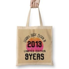 Humuts 2013 Birthday Gift -Made, Born In 2013 Gift - 9 Year Old Birthday Gift Vintage Style Bez Çanta