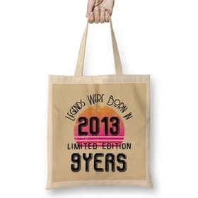 Humuts 2013 Birthday Gift -Made, Born In 2013 Gift - 9 Year Old Birthday Gift Vintage Style Bez Çanta