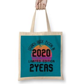 Humuts 2020 Birthday Gift - Made, Born In 2020 Gift - 2 Year Old Birthday Gift Vintage Style Bez Çanta
