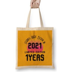 Humuts 2021 Birthday Gift - Made, Born In 2021 Gift - 1 Year Old Birthday Gif T Vintage Style Bez Çanta