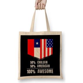 Humuts 50% Chilean 50% American 100% Awesome Immigrant Bez Kadın Günlük Çanta