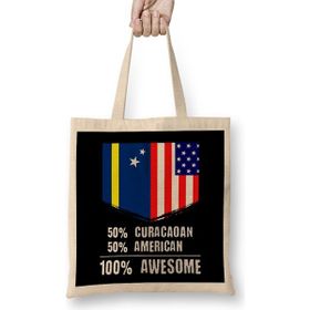 Humuts 50% Cuban 50% American 100% Awesome Immigrant Bez Kadın Günlük Çanta