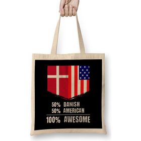 Humuts 50% Curacaoan 50% American 100% Awesome Immigrant Bez Kadın Günlük Çanta