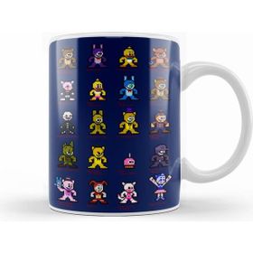 Humuts 8 Bit Fnaf World Five Nights At Freddys 01 Kupa Bardak