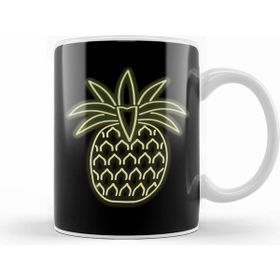 Humuts 80S Retro Neon Sign Aloha Pineapple Kupa Bardak