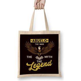 Humuts Abuelo Man Myth Legend Grandfather Grandpa Granddad Family Bez Uzun Saplı Açık Bej Rengi Çanta