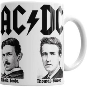 Humuts Ac Dc Tesla ve Edison Kupa Bardak