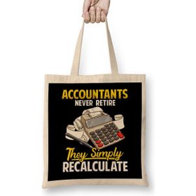 Humuts Accountants Never Retire They Simply Recalculate Bez Uzun Saplı Açık Bej Rengi Çanta